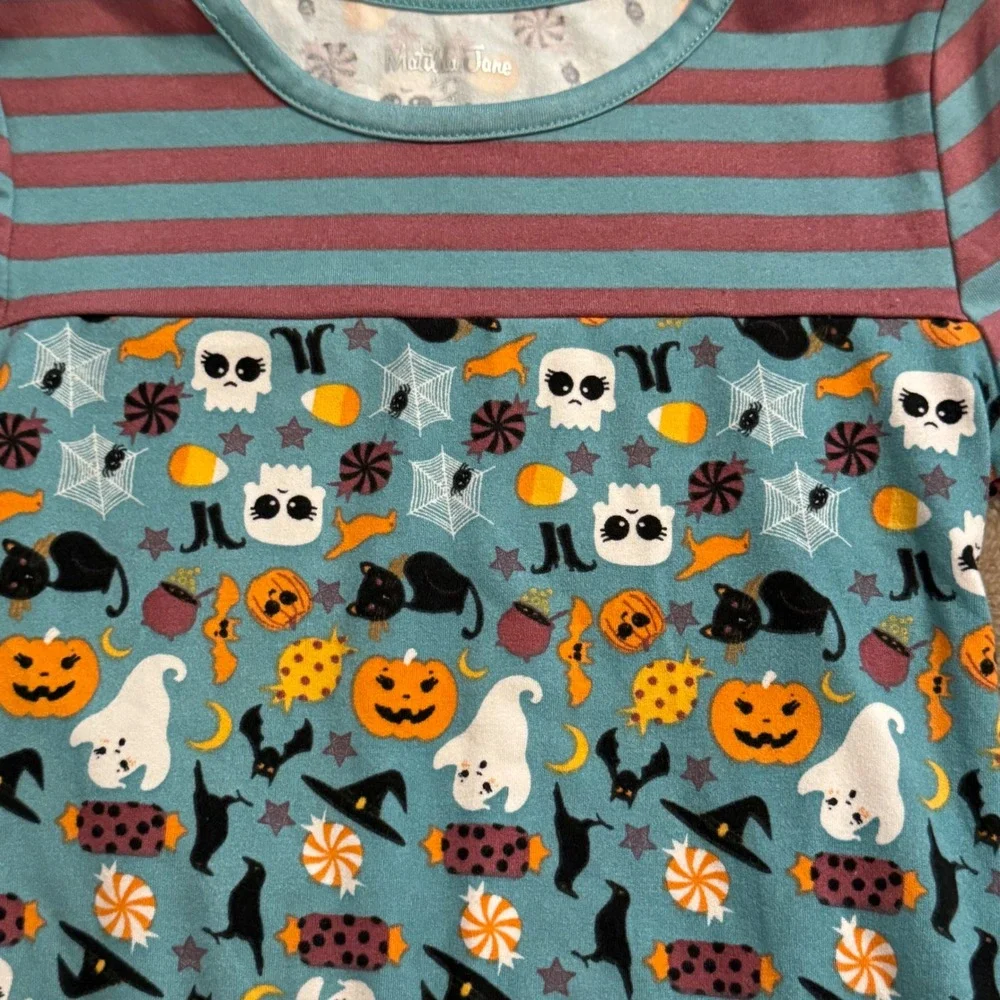 Matilda Jane Kids Moments With You Fright Night Halloween Pajama Set Teal Size 4